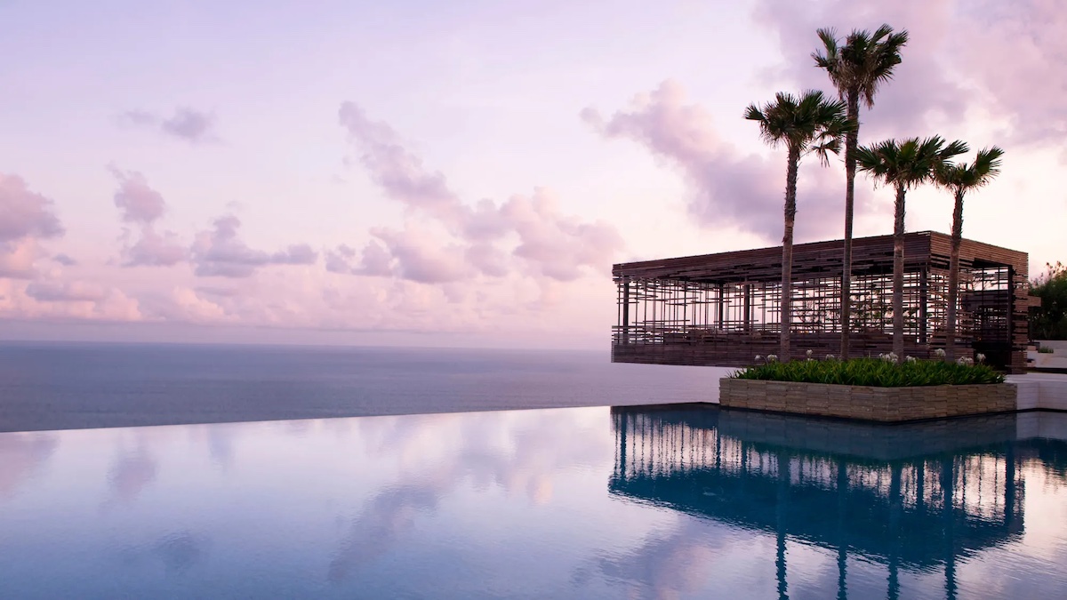 Alila Hotels - a structure that hangs off the edge of a pool