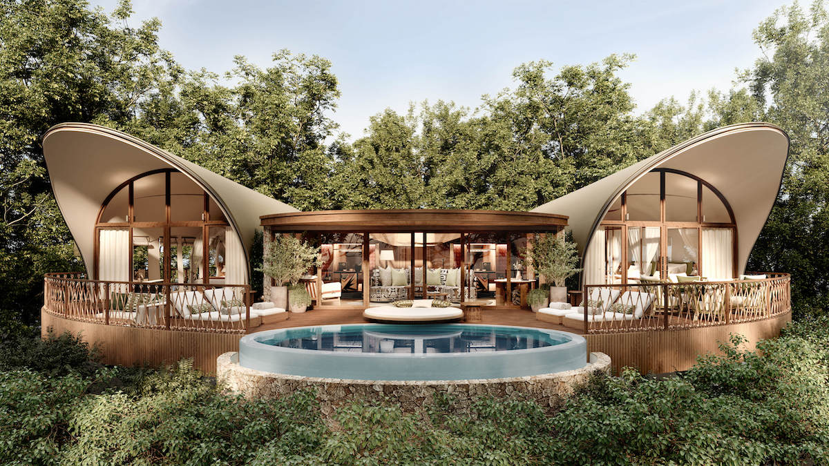 Render of Ritz Carlton safari camp in Kenya
