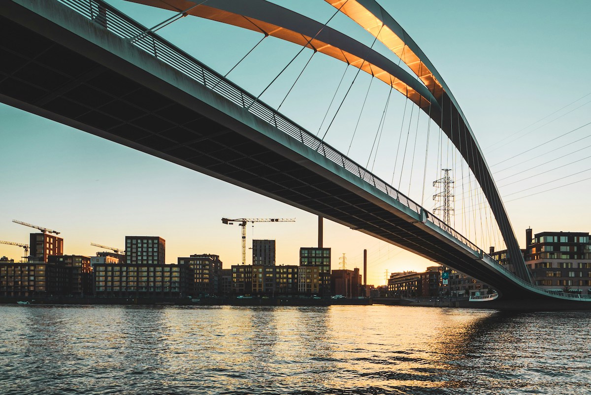Helsinki bridge in Finland