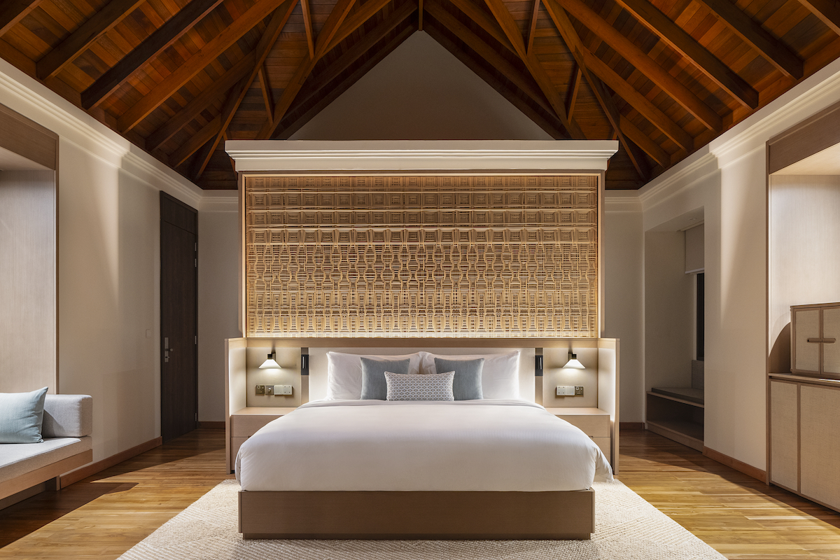 Bedroom inside Huvanfen Fushi in Maldives