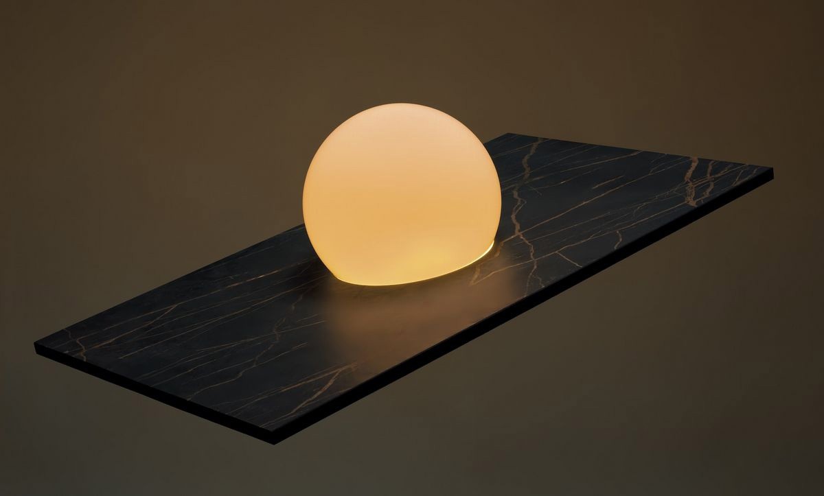 Wonder - colour trend explored in Cosentino trends report. Image showing light ball and surface