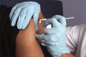 Person receiving immunotherapy