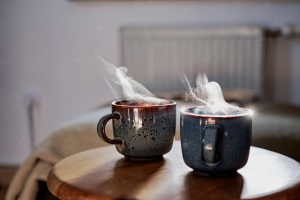 2 hot cups of tea